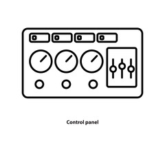 Control panel icon. linear vector Control panel icon on white background..eps