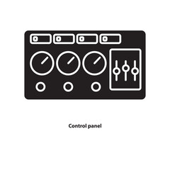 Control panel icon. simple black trendy style Control panel illustration on white background..eps
