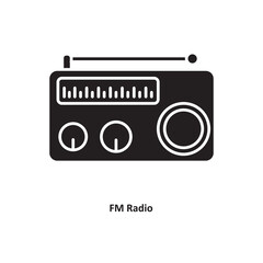 FM Radio icon. Trendy style vector illustration on white background..eps