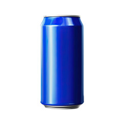 Obraz premium Blue soda can isolated on transparent background
