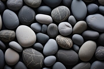 Close-up of grey pebbles.