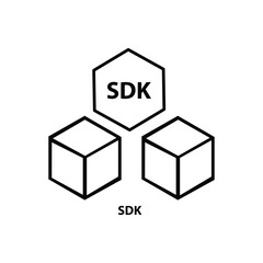 SDK icon. Trendy style flat illustration on white background..eps