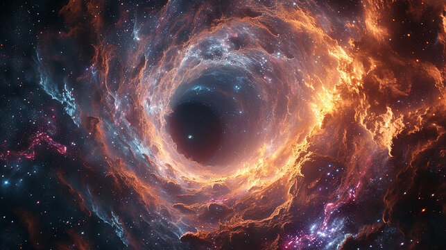 Abstract black hole in space background