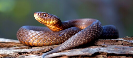An incredibly venomous snake, the eastern brown snake (pseudonaja textilis), was found sunbathing in Victoria's Grampians National Park.