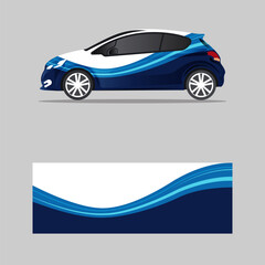 Car decal wrap design vector