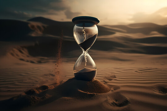 vintage hourglass , time running out 
