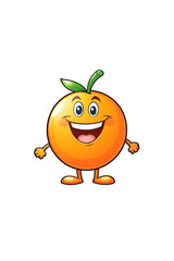 Obraz premium Orange with happy face illustration