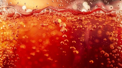 Relaxation and Enjoyment: A Carbonated Drink with Light - obrazy, fototapety, plakaty