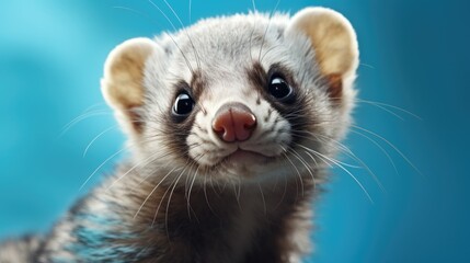 Fototapeta premium Ferret close-up, Hyper Real