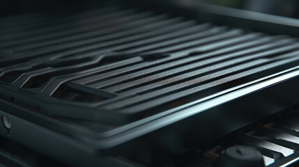 Grill pan close-up, Hyper Real