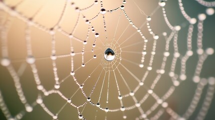 Natures Necklace: Dew Drops on a Web