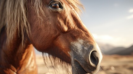 Horse close-up, Hyper Real