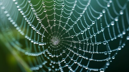 Natures Geometry: Dew Drops on Spider Silk