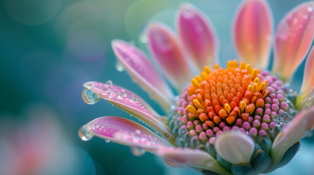 Exotic hibiscus detailed in a vibrant macro image