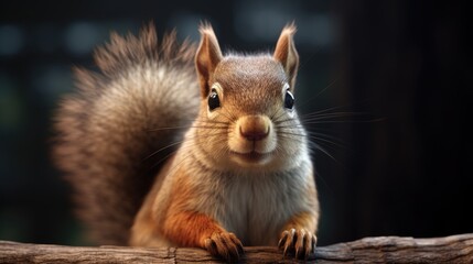 Naklejka na ściany i meble Squirrel close-up, Hyper Real