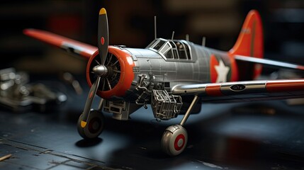 Aircraft modeller close-up, Hyper Real