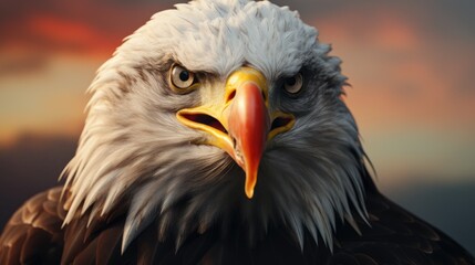 Obraz premium Eagle close-up, Hyper Real