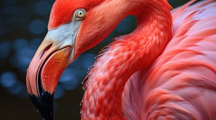 Flamingo close-up, Hyper Real