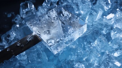 Ice scraper close-up, Hyper Real