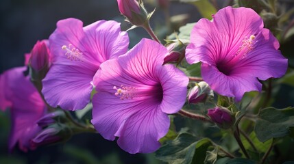 Fototapeta premium Lavatera close-up, Hyper Real