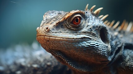 Fototapeta premium Lizard close-up, Hyper Real