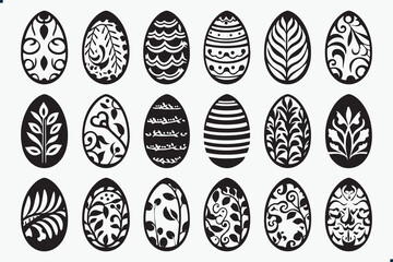 Easter egg bundle template, egg vector
