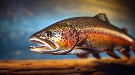 Obraz premium Trout close-up, Hyper Real