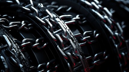 Car chains close-up, Hyper Real