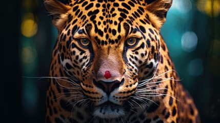 Obraz premium Jaguar close-up, Hyper Real