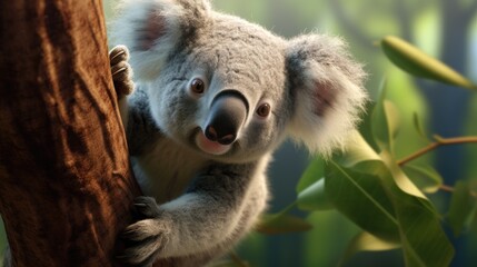 Koala close-up, Hyper Real