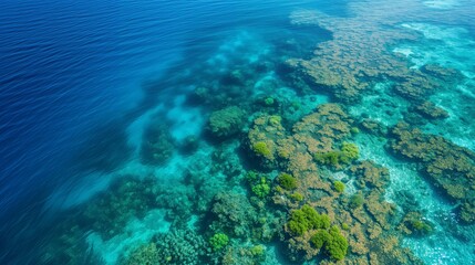 Naklejka na ściany i meble Marine life thrives in the diverse habitats of the Great Barrier Reef.