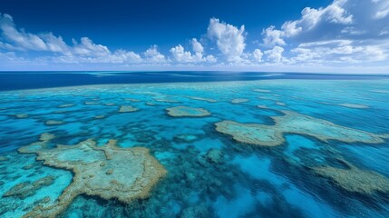 Fototapeta premium The diverse textures of the Great Barrier Reef's underwater landscape.
