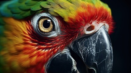 Amazon parrot close-up, Hyper Real