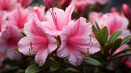 Obraz premium Azalea close-up, Hyper Real