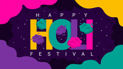 vector holi festival background template