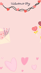 pink background with hearts