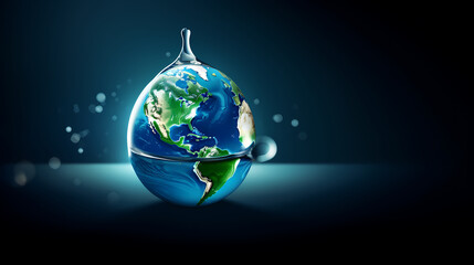 Obraz premium World Water Day, save water and world environmental protection concept