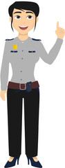 pose of police on duty vector uniform