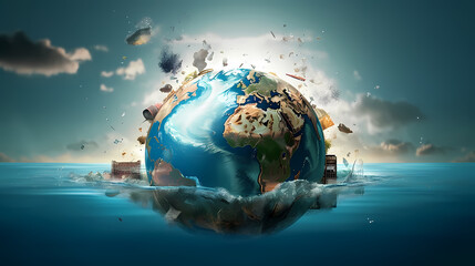 Fototapeta premium World Water Day, save water and world environmental protection concept