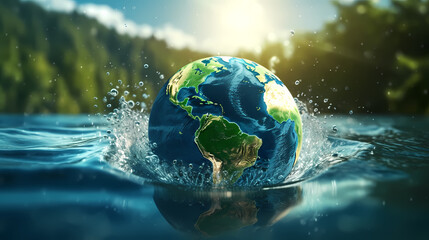 Obraz na płótnie Canvas World water day illustration, save water