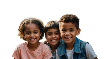 Diversity multiracial group of cheerful happy kids