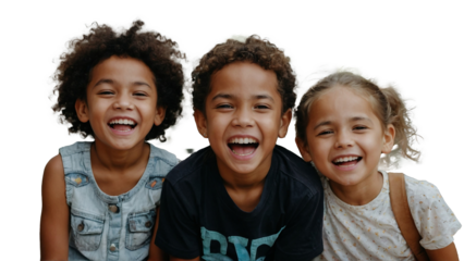 Diversity multiracial group of cheerful happy kids