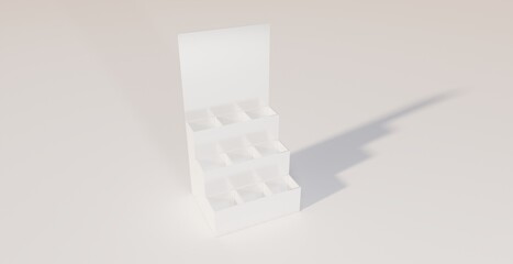 White plastic product display box