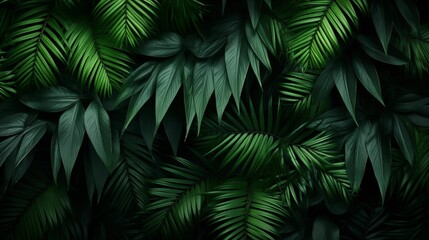 Forest Leaves Background. Generative AI