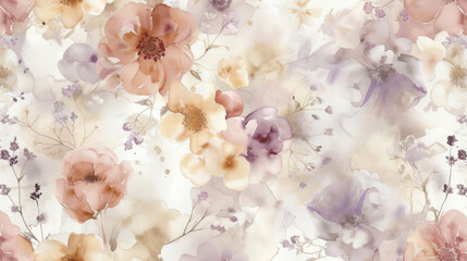 Delicate watercolor flowers