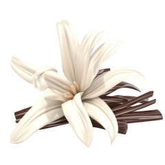 Naklejka premium Vanilla PNG Cutout, Generative AI