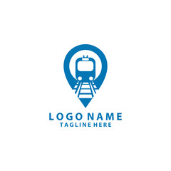 train location logo design vector
