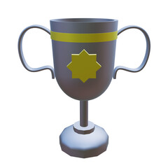 3 D illustration of trophy icon