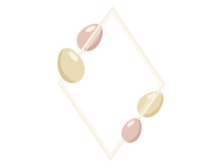 Easter Eggs Frame Border Illustration
