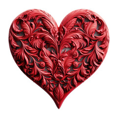 red heart icon graphic in the transparent background